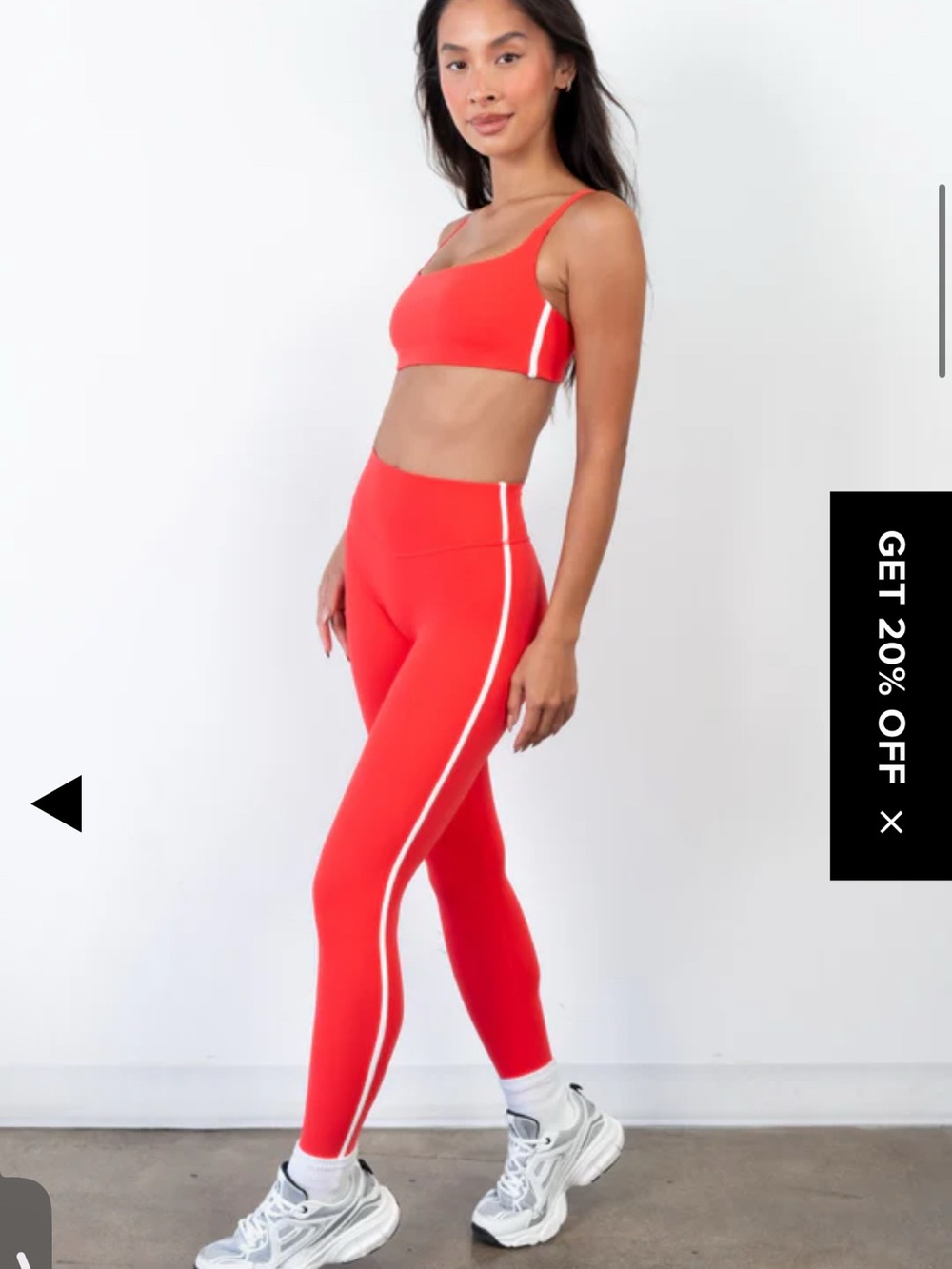 Vitality Hot pepper contrast bra and leggings set